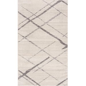 Savannah Modern Grey 6 ft. 7 in. x 9 ft. 7 in. Abstract Area Rug