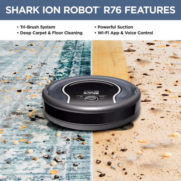 Shark ION Robot Vacuum Cleaner, Multi-Surface Cleaning, Works with Alexa,  and Wi-Fi Connected RV761 - The Home Depot