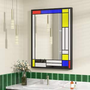 24 in. W x 32 in. H Rectangular Tempered Glass and Aluminum Alloy Framed Window Pane Wall Decor Bathroom Vanity Mirror