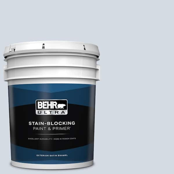 BEHR ULTRA 5 gal. #610E-3 Drowsy Lavender Satin Enamel Exterior Paint & Primer