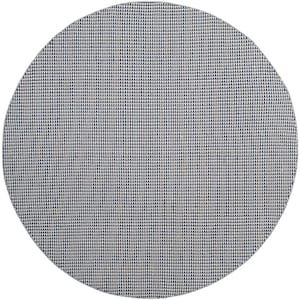 Montauk Ivory/Navy 6 ft. x 6 ft. Round Solid Area Rug