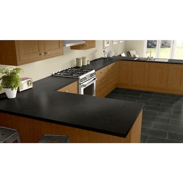 2 in. x 3 in. Laminate Sheet Sample in Rustic Slate with Standard Fine Velvet Texture Finish