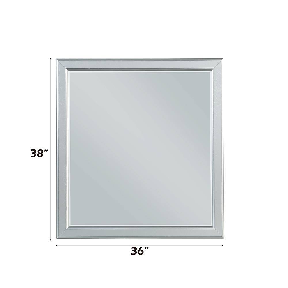 Elegant Platinum Finish Louis Philippe III Full-Length Dresser Mirror