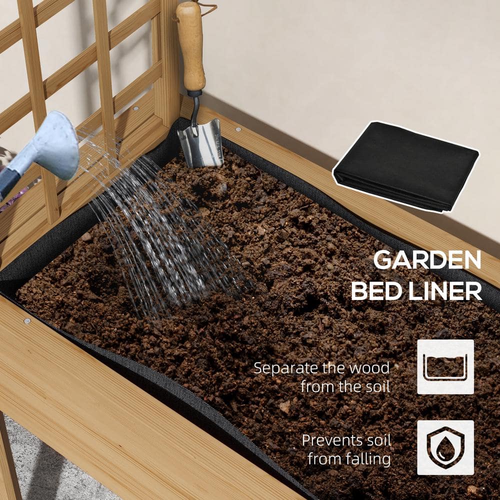 Outsunny Green Galvanized Metal Raised Garden Bed, 4' x 4' x 1'