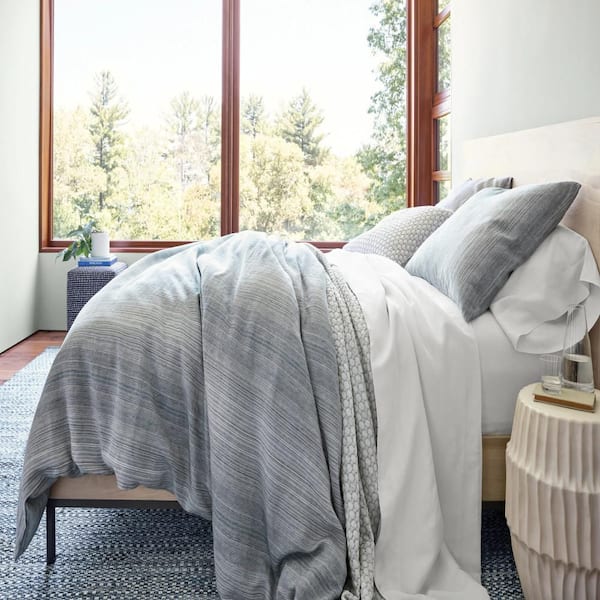Denim Stone Handwoven Cotton Blue 10 ft. x 14 ft. Indoor Area Rug