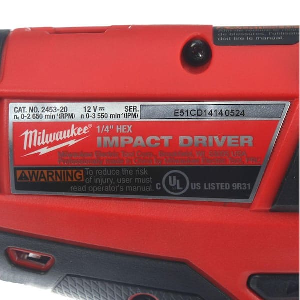Milwaukee - M12 FUEL 12V Lithium-Ion Brushless Cordless 1/4 in. Hex Impact Driver Kit W/(2) 2.0Ah Batteries, Charger & Hard Case