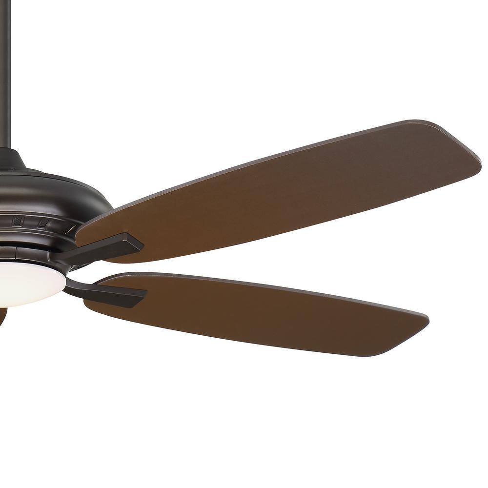 52-Inch Oil Rubbed Bronze LED Ceiling Fan with Remote and Light
