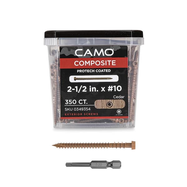 CAMO #10 2-1/2 in. Cedar Star Drive Trim-Head Composite Deck Screw (350-Count)