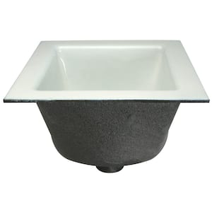 12 in. x 12 in. Acid Resisting Enamel Coated Floor Sink with 2 in. Push-On Connection and 6 in. Sump Depth