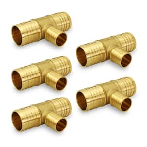 The Plumber's Choice 3/4 in. Brass PEX Barb x 1 in. MIP 90-Degree Elbow Pipe  Fitting (5-Pack) 34105PXML - The Home Depot