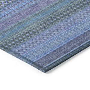 Chantille ACN527 Blue 2 ft. 3 in. x 7 ft. 6 in. Machine Washable Indoor/Outdoor Geometric Runner Rug