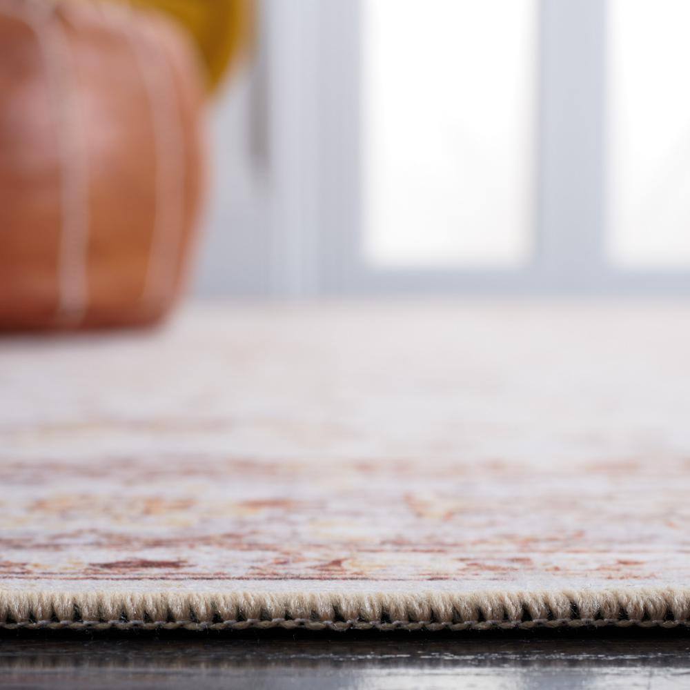 Tucson 8' x 10' Beige and Gold Hand-knotted Synthetic Rug