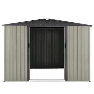8 ft. W x 6 ft. D Metal Shed with Design of Lockable Doors(48 sq.ft.)