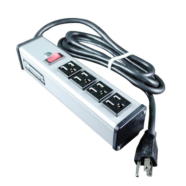 Legrand Wiremold 4-Outlet 15 Amp Compact Power Strip with Lighted On/Off Switch, 6 ft. Cord