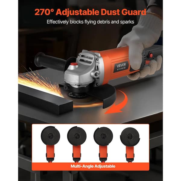 VEVOR Angle Grinder, 7 in. Electric Grinder Power Tool, with 270