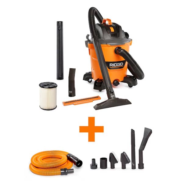 RIDGID 12 Gal. 5.0 Peak HP NXT Shop Vacuum Wet Dry Vac with Filter, Hose, Wands, Accessories and Car Cleaning Kit HD1200A