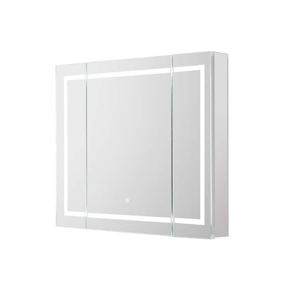 Royale Plus 36" Brushed Aluminum LED Medicine Cabinet with Defogger