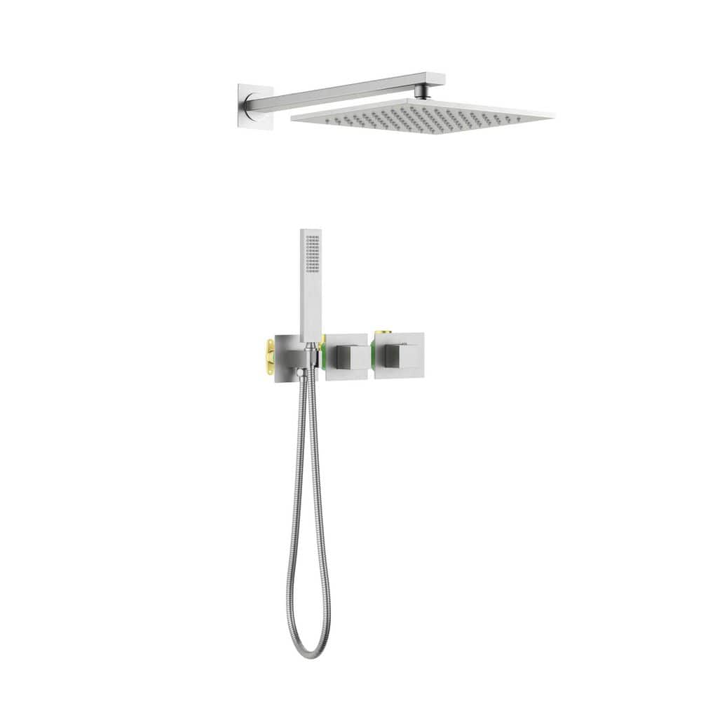 1-Handle 1-Spray Shower Faucet 1.8 GPM with Corrosion Resistant Wall Mount in Brushed Nickel price history on PriceWatchPro