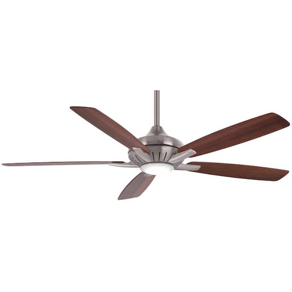 MINKA-AIRE Dyno XL 60 in. Integrated LED Indoor Brushed Nickel Smart Ceiling Fan with Light Kit with Hand Held Remote Control
