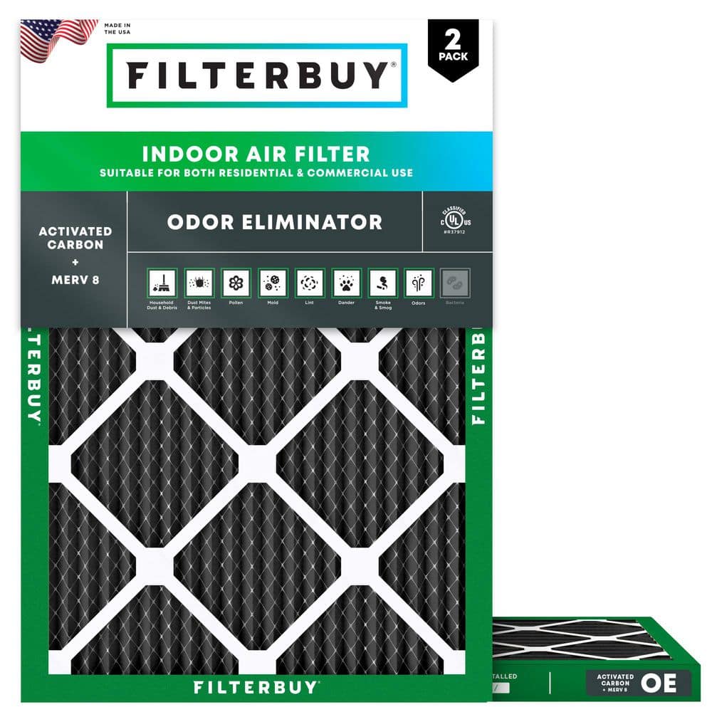 18 in. x 24 in. x 1 in. MERV 8 (FPR 5) Odor Eliminator Pleated HVAC AC Furnace Air Filters Replacement (2-Pack) price history on PriceWatchPro