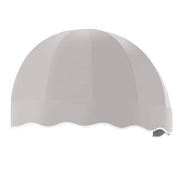 3.38 ft. Bostonian Acrylic Fabric Fixed Awning (40.5 in. W x 26.25 in. H x 20.25 in. D) in Gray