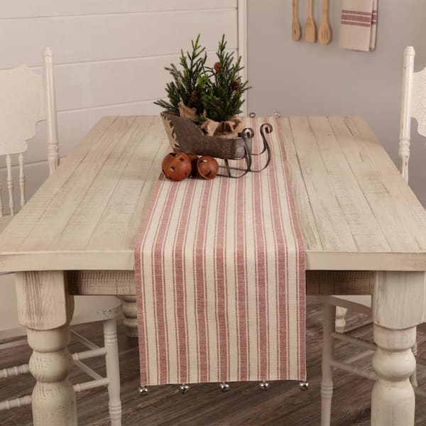 Sleigh Bells Ring Ticking Stripe Runner 90Lx13W