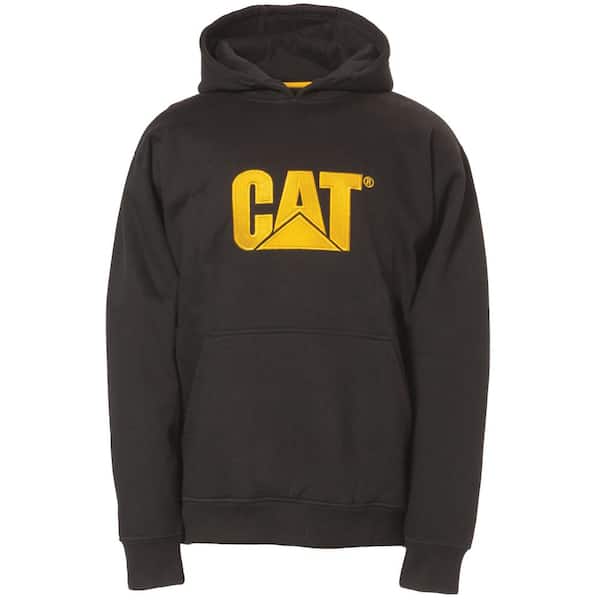 Caterpillar Trademark Men's Size Medium Black Cotton/Polyester Hooded Sweatshirt