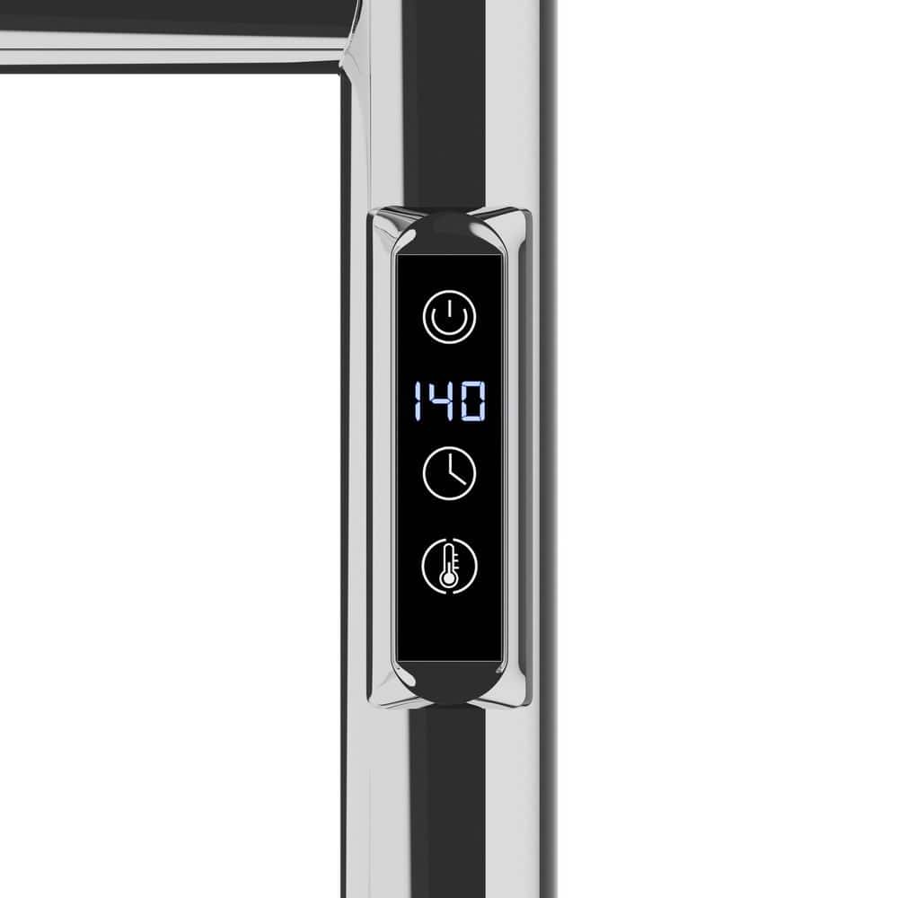 Polished Chrome 8-Bar Stainless Steel Wall Mounted Towel Warmer