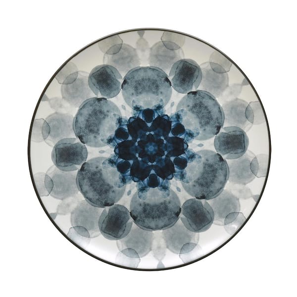 Noritake Colorwave Graphite Black Stoneware Dapple Accent Plate 8-1/4 in.