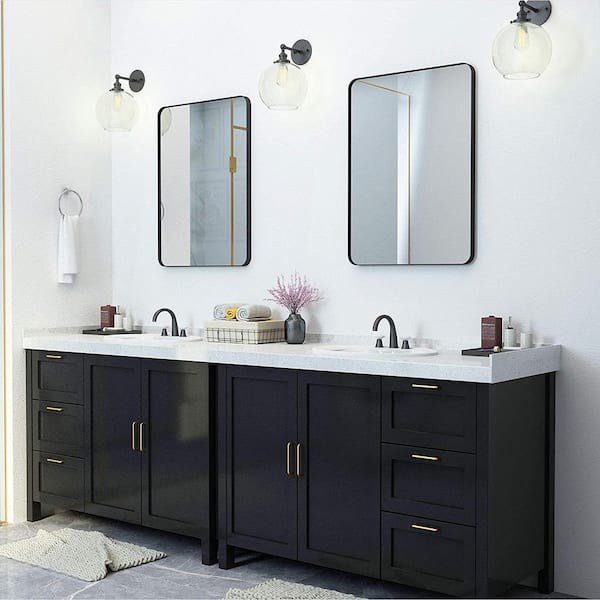 ELLO&ALLO 30 in. W x 36 in. H Rectangular Aluminum Framed Wall 