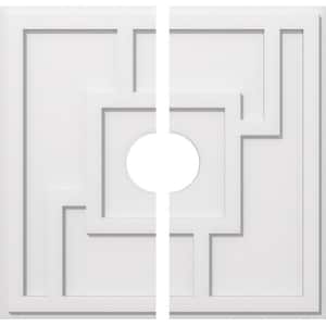 1 in. P X 9 in. C X 26 in. OD X 5 in. ID Knox Architectural Grade PVC Contemporary Ceiling Medallion, Two Piece
