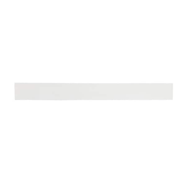 Unbranded Timeless Home 36 in. W Engineered Stone Vanity Backsplash in Ivory White