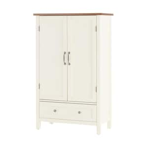 Bainport Ivory Wood Kitchen Pantry with Haze Top (28 in. W x 45 in. H)