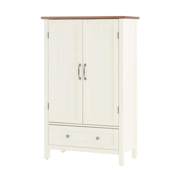StyleWell Bainport Ivory Wood Kitchen Pantry with Haze Top (28 in. W x 45 in. H)