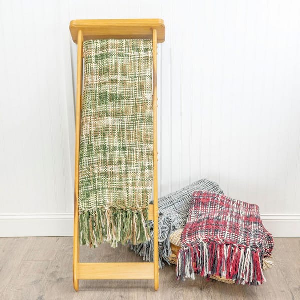 Heritage Woven Field Greens Acrylic Throw Blanket