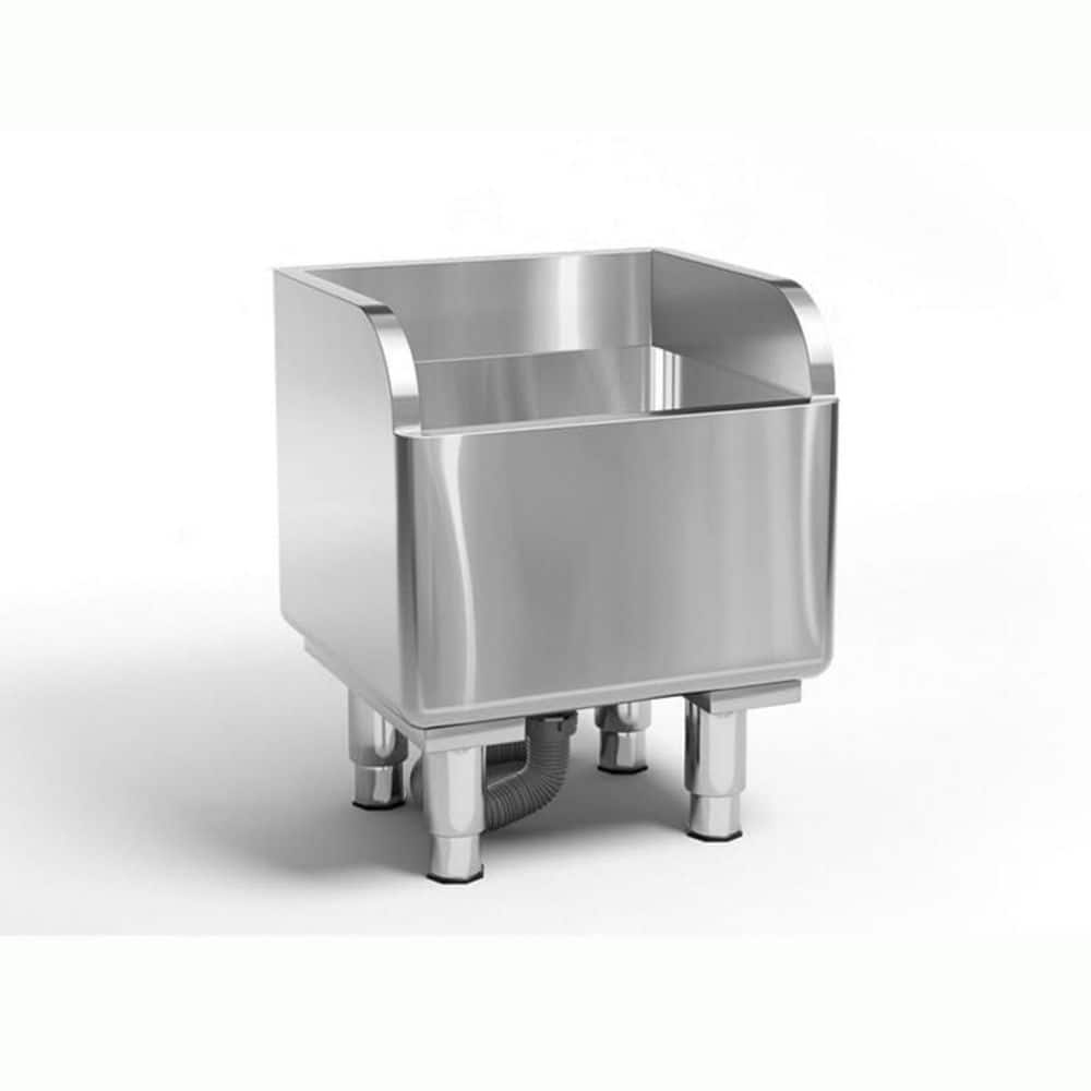 Numhew Polished Stainless Steel Freestanding Floor Mount Mop Sink