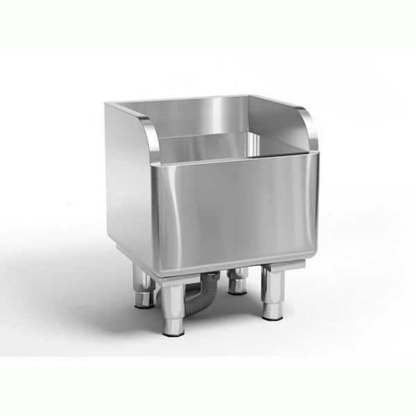 Polished Stainless Steel Freestanding Floor Mount Mop Sink for Balconies, Laundry rooms, Industries