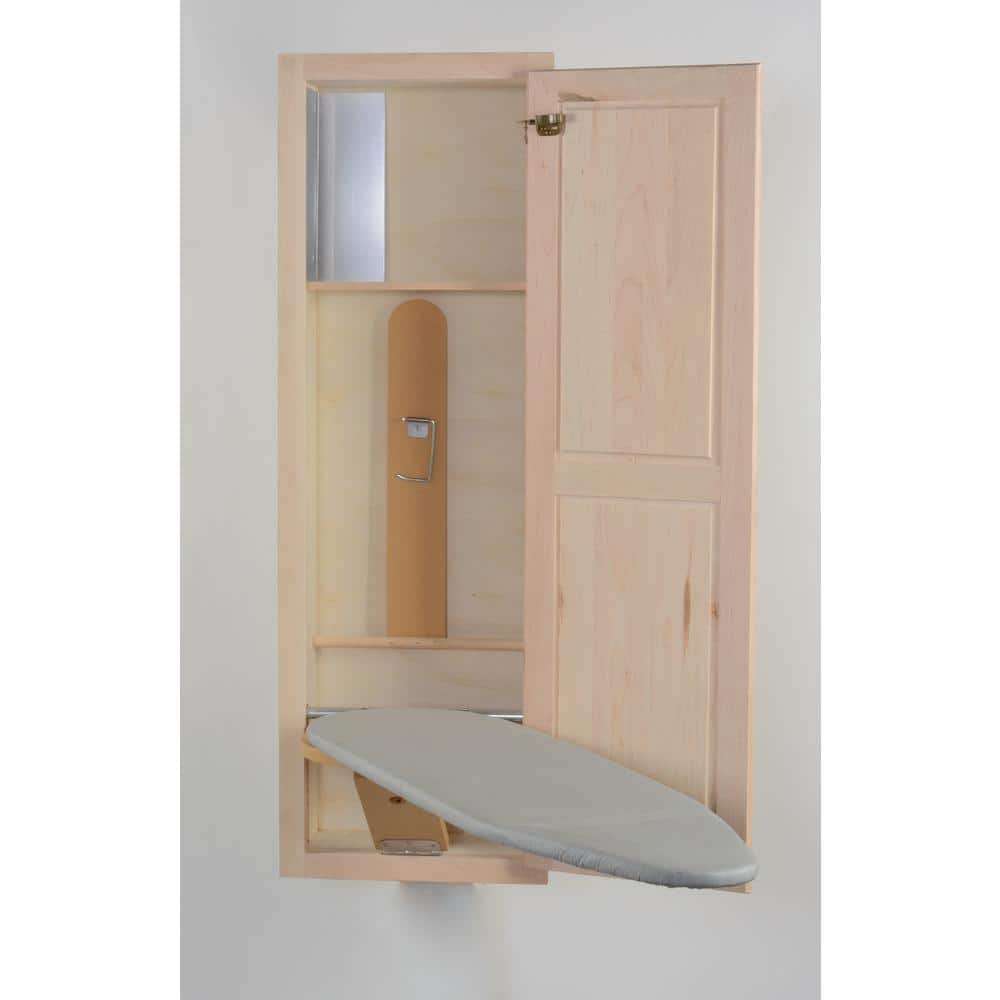 Hide-Away In-Wall Ironing Board with Maple Door, Unfinished -  SUP400M