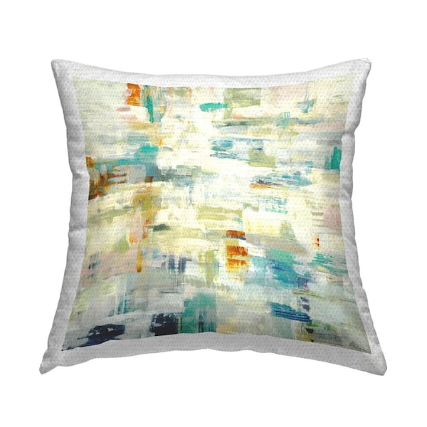 Stupell Industries Abstract Static Pattern Multi-Color Square Outdoor Throw Pillow