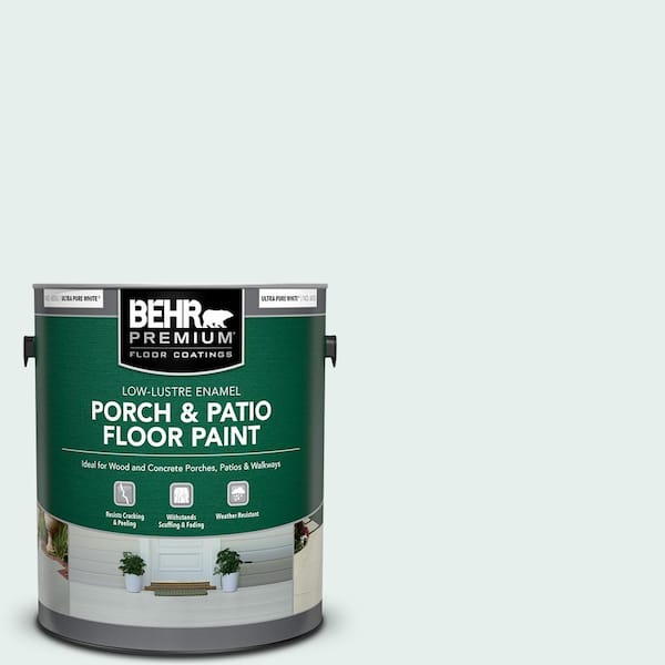 BEHR PREMIUM 1 gal. #730E-1 Polar White Low-Lustre Enamel Interior/Exterior Porch and Patio Floor Paint