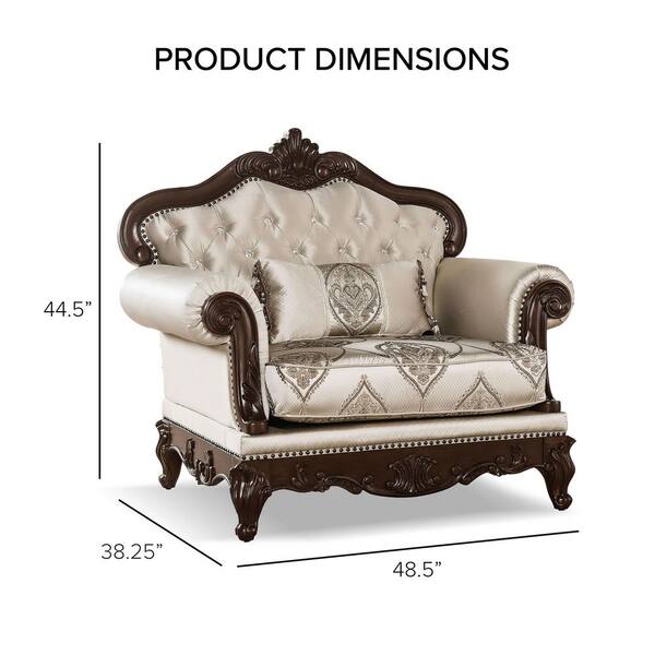Furniture of America Noel 3-Piece Dark Chery and Beige