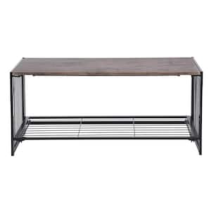 Line 39.4 in. Brown Rectangular MDF Coffee Table