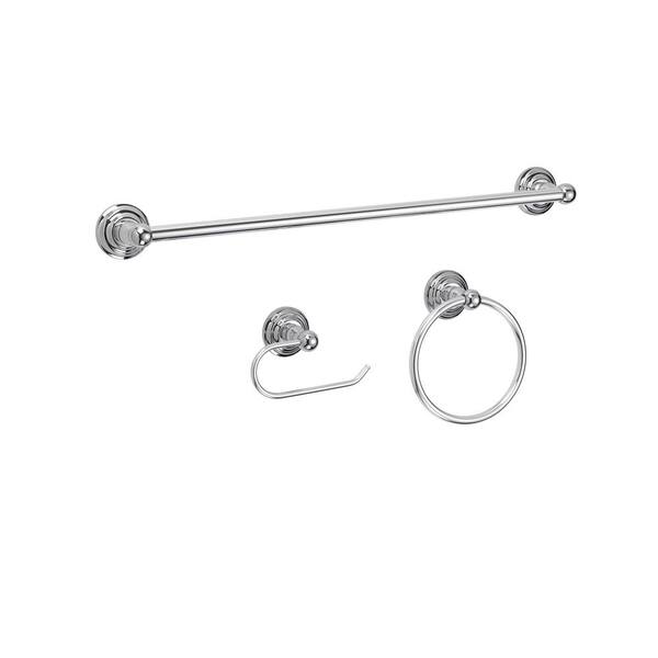 PRIVATE BRAND UNBRANDED Deveral 3Piece Bath Hardware Set with Towel