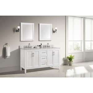 Stockham 60 in. W x 21.5 in. D x 34 in. H Bath Vanity Cabinet without Top in White