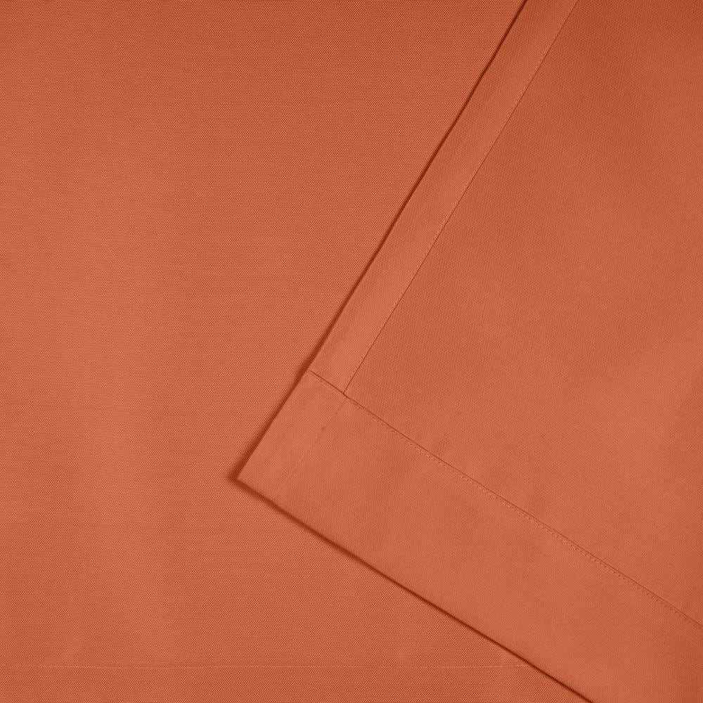 Mecca Orange Light-Filtering Polyester Tab Top Curtain Panels, 54x120