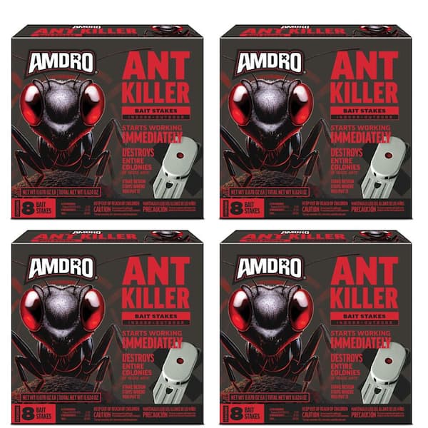 Indoor/Outdoor Ant Killer Bait Stakes (8-Count) 4 Pack