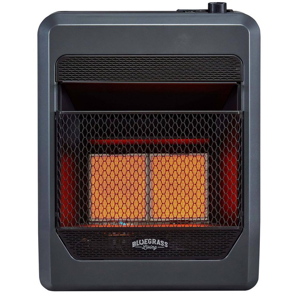 Black Infrared Natural Gas Space Heater with Thermostat Control