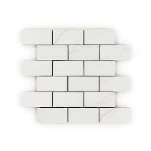 2 x 4 Subway Ivory Light 11.625 in. x11.625 in. Textured Matte Porcelain Mosaic Wall and Floor Tile(10.318 sq. ft./Case)