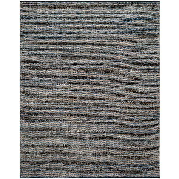 Cape Cod Blue 12 ft. x 18 ft. Distressed Striped Area Rug