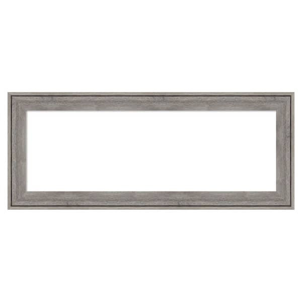 Amanti Art Regis Barnwood Grey 41 in. x 17 in. Wood Framed Dry Erase Magnetic Memo Board